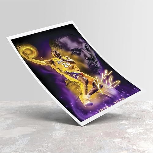 BIAOHAN Kobe Bryant Inspirational Poster Unframed 12" x 18" Canvas Wall Art, Basketball Star Player Sports Painting Decor, Motivational Artwork Room Home Office Gym Dormitory Wall Decor thumbnail 3