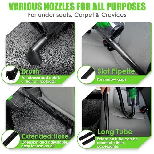 Viewsun 30pcs Car Cleaning Kit, Car Interior Detailing Kit with High Power Handheld Vacuum, Detailing Brush Set, Windshield Cleaner, Cleaning Gel, Complete Auto Accessories for Men, Women thumbnail 6