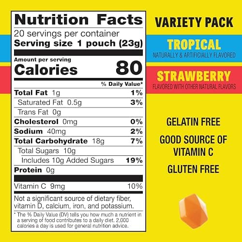 Gushers Fruit Flavored Snacks, Tropical and Strawberry Flavors, Family Pack, 20 Ct, 16 oz thumbnail 2