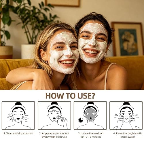 LOVAYON Rice Clay Mask Hydrating Mud Mask for Pore Cleansing 4 oz | Rice Clay mask with rice extract, kaolin clay gently cleanses pores while controlling sebum for smooth, hydrated-looking skin thumbnail 7