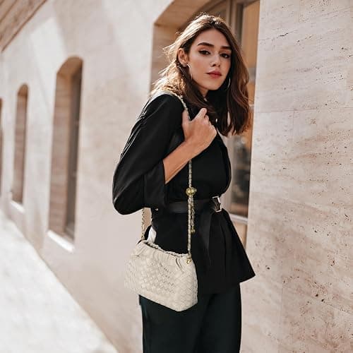 Joryin Woven Women's Crossbody Bag & Evening Purse, Trendy Dumpling Clutch & Hobo Cloud Shoulder Bag Trendy Dumpling Clutch thumbnail 2