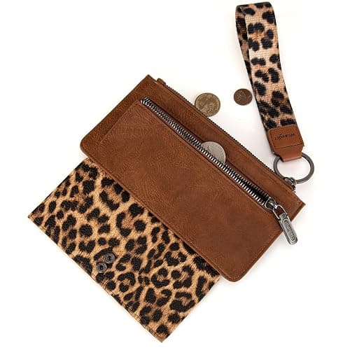 Montana West X Wrangler Wallet for Women Ladies Female Card Cases & Money Organizers Wristlet with Wallet Large Clutch with Coin Purse Smooth Zipper and Rfid Lining thumbnail 5
