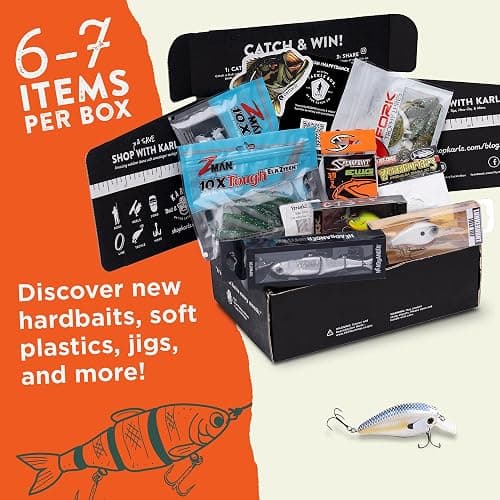 Catch Co Mystery Tackle Box PRO Bass Fishing Kit | Freshwater Largemouth and Smallmouth Bass Lures thumbnail 3