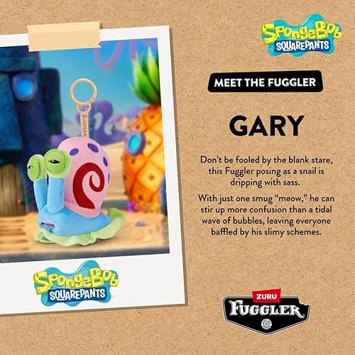 Fuggler SpongeBob 5-Inch Plush Keyring by ZURU, Funny Ugly Monster Bag Clip-on Stuffed Animal, Multiple Characters Available thumbnail 4