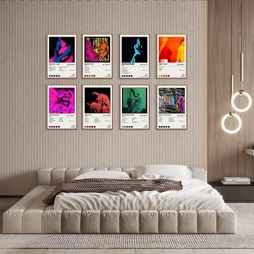 generisch TV Poster Album Cover Limited Edition Posters (Set of 8) Unframed 8inch X 12inch(20 X 30cm) Room Aesthetic Scannable Song Code Music Posters thumbnail 5
