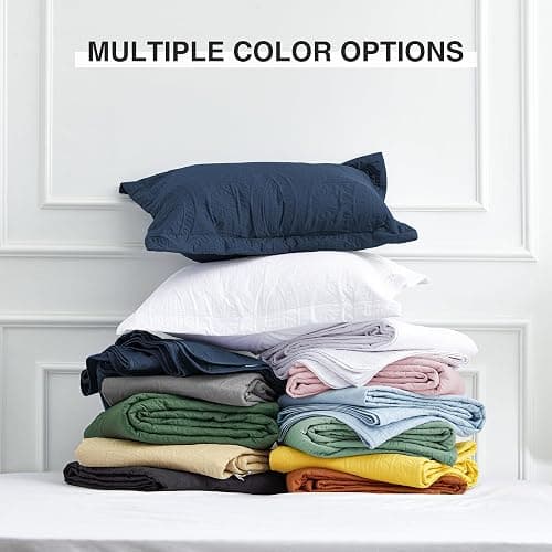 Love's cabin Oversized King Size Quilt Bedding Set Navy Bedspreads - Oversized King Lightweight Bedspread Comforter - Coin Pattern Coverlet for All Season - 3 Pieces (1 Quilt, 2 Pillow Shams) thumbnail 8