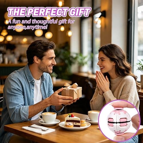 AFN Fidget Spinner Toy, Fidget Ball, Squishy Ball, Press to Spin Gear Sphere,Fidget Spinner Rotating Stress Ball Gift for Halloween Christmas Adults Child, Cool Gadgets Gift thumbnail 7
