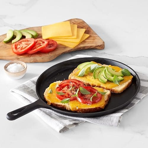 Amazon Basics Pre-Seasoned Cast Iron 5-Piece Cookware Set, Oven Safe, Cooks Evenly, 14.17 x 12.2 x 10.63 in, Black thumbnail 2