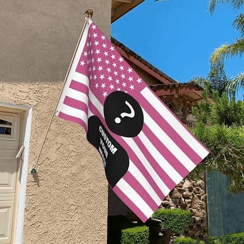 Custom Pink American Flag 3x5ft Custom Flag Design Image Personalized American Flags Customized Tapestry Poster For Clubs Bars Bedroom Room Dorm Concerts Outdoor Garden Decor thumbnail 2