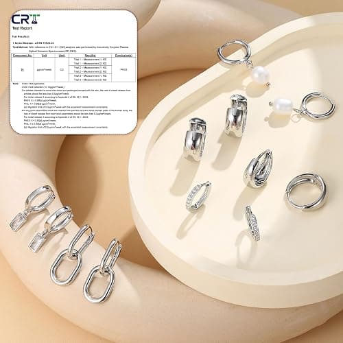 BESTEEL 13 Pairs Small Stud Hoop Earrings Set for Women Hypoallergenic Gold Plated Huggie Hoops Pearl Dainty Lightweight Earrings for Gift thumbnail 5