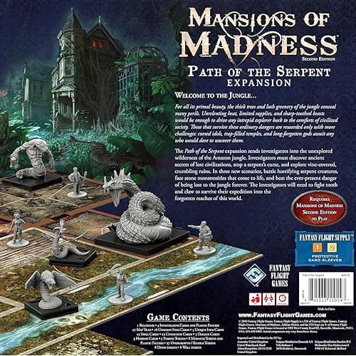 Mansions of Madness Path of The Serpent Expansion - Conquer The Perils of The Jungle and Unearth New Horrors! Ages 14+, 1-5 Players, 2-3 Hour Playtime, Made by Fantasy Flight Games thumbnail 7