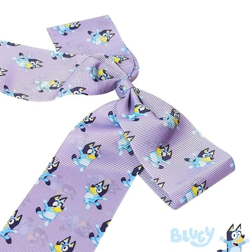 LUV HER Bluey Hair Bows For Girls - One Large Printed Hair Bow Featuring your Favorite Bluey Characters - Alligator Clip - Large Bows for Daily Styling or Special Occasions, Ages 3+ thumbnail 5