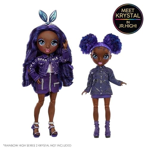 Rainbow High Jr High Series 2 Krystal Bailey- 9" Purple Posable Fashion Doll with Designer Accessories and Open/Close Backpack. Great Toy Gift for Kids Ages 6-12 Years Old & Collectors thumbnail 4