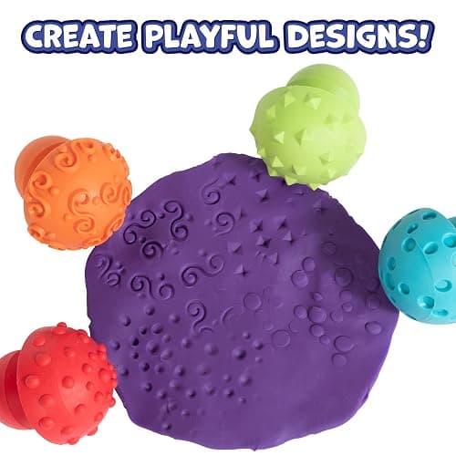 Ready 2 Learn Paint and Dough Mushroom Stampers, Set of 4 | Ages 2+, Play Dough Tools and Accessories, Easy-Grip Texture Stampers thumbnail 7