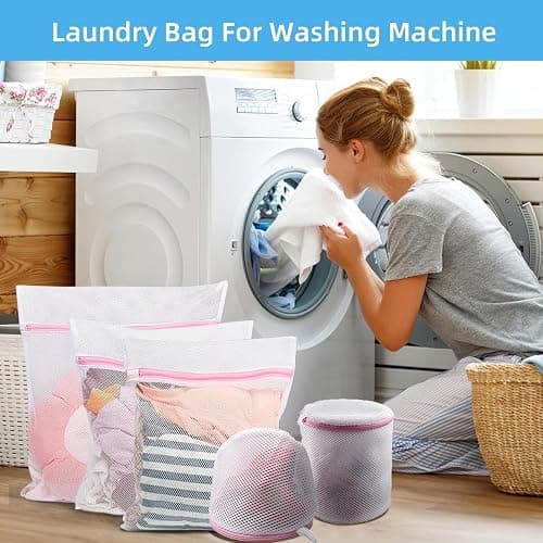 GOGOODA Mesh Laundry Bags for Delicates Durable Protective Wash Bags Travel Storage Bags for Intimates Lingerie, 7PCS (1XXL, 1XL,1L,1M,1S,2 bra bags) thumbnail 2
