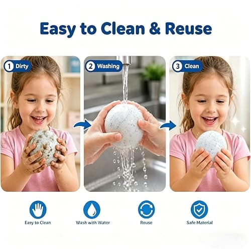 Snowball Stress Ball,Stretchy Fidget Toys for Anxiety Relief Squishy Toys,Realistic Snowball Squeeze Toy for Adults Stress Relief (Snowball 01) thumbnail 6