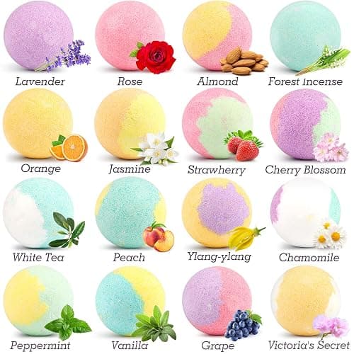 Bath Bombs Gift Set for Women,16Pcs Bubble Bath Bombs for Moisturize Skin & Bubble Spa Bath,Ideal Gifts for Women,Kids,Her,Mom,Girlfriend on Valentine'S Day,Mothers Day,Birthday,Christmas thumbnail 2