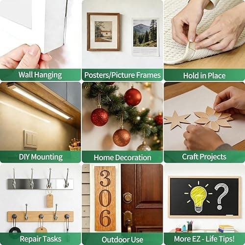 EZlifego Heavy Duty Invisible Bond Nano Double Sided Mounting Tape, 16.5FT | Nano-Tech, Holds up to 72 lbs, All-Purpose, Instant Hold, Industrial-Strength Adhesive, Indoor & Outdoor Decor,Back to School thumbnail 4