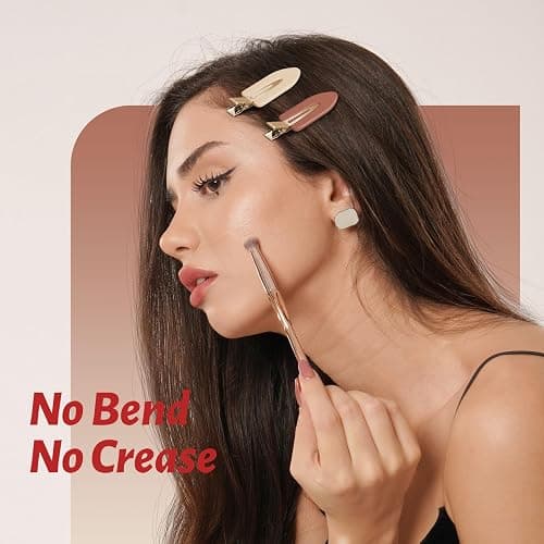 YIERSO 8 Pcs No bend Hair Clips No Crease Makeup Hair Clip Duckbill Clip No Dent Creaseless Alligator Hair Barrettes for Salon Hairstyle Women Girls Makeup Accessories (Black Coffee) thumbnail 2
