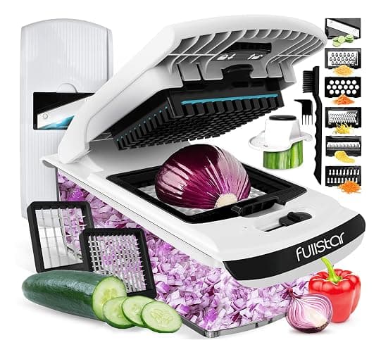 Fullstar The Original Pro Chopper - Vegetable Chopper and Spiralizer, Food Chopper with Container, Fruit Slicer, Kitchen Gadgets & Gifts, Home Essentials (8 in 1, White) - Image 1