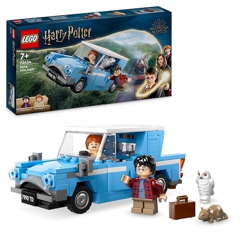 LEGO Harry Potter Flying Ford Anglia Car Toy for 7 Plus Year Old Kids, Boys & Girls, Buildable Model with Ron Weasley Character Minifigure and Hedwig the Owl Figure, Wizarding World Gifts 76424 - Image 1