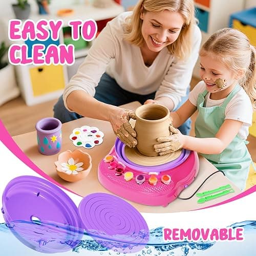 Pottery Wheel for Kids, Arts and Crafts for Kids Ages 8-12, Crafts for Girls 8-12, Complete DIY Clay Wheel Pottery Kit for Beginners, Kid Crafts Gifts for Girl Toys Ages 8 9 10 11 12 Year Old Birthday thumbnail 3