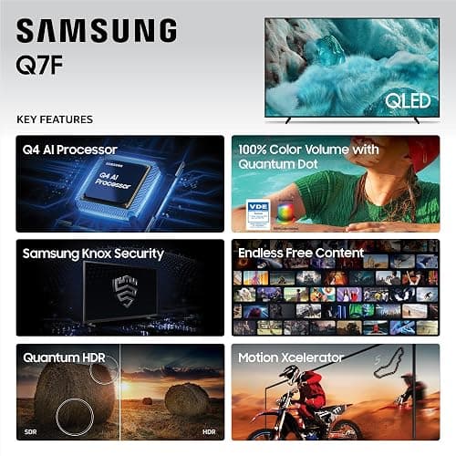 SAMSUNG 85-Inch Class QLED Q7F Series Samsung Vision AI Smart TV (2025 Model, 85Q7F) Quantum HDR, Object Tracking Sound Lite, Q4 AI Gen1 Processor, 4K upscaling, Gaming Hub, Alexa Built-in thumbnail 4
