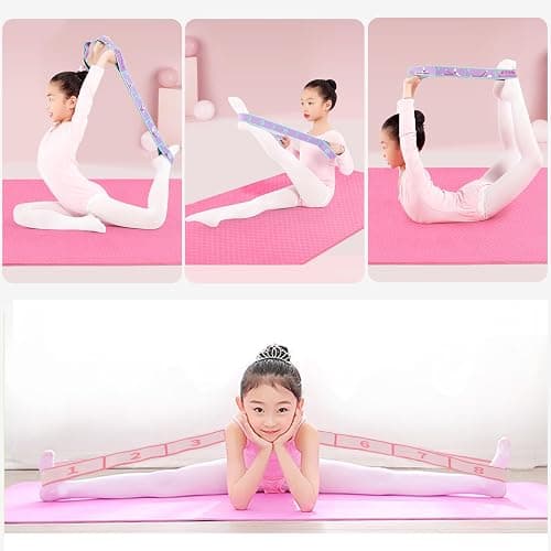 BTAMUD 2 PCS Stretch Strap for Kids Dance Elastic Band for Children Gymnastics Stretching Strap Kids Stretching Bands Multi-Loop Adjustable Exercise Bands Stretching Resistance Ballet Bands -8 Loops thumbnail 6