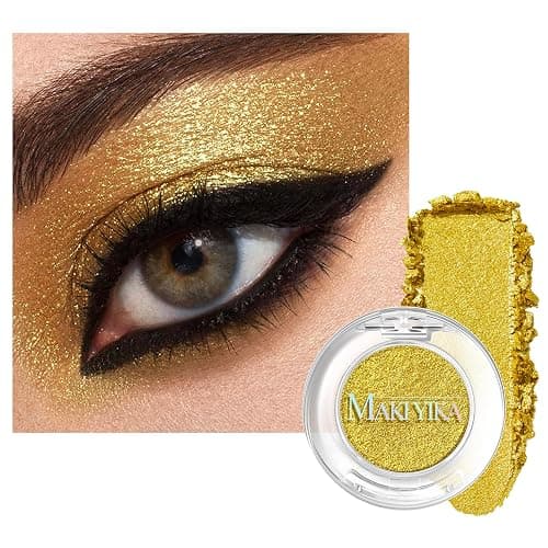 MAKI YIKA Glitter Gold Creme Eyeshadow Single Shimmer Cream Eye Shadow palette - Image 1