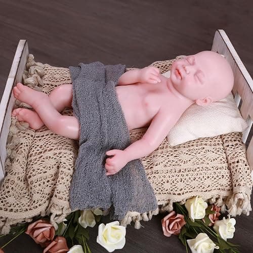SERENDOLL 18.5 inch Realistic Full Silicone Baby Doll Can Drink Water, Lifelike Reborn Baby Dolls, Toy, and Collectible Bald Boy (Drinkable Boy) thumbnail 4