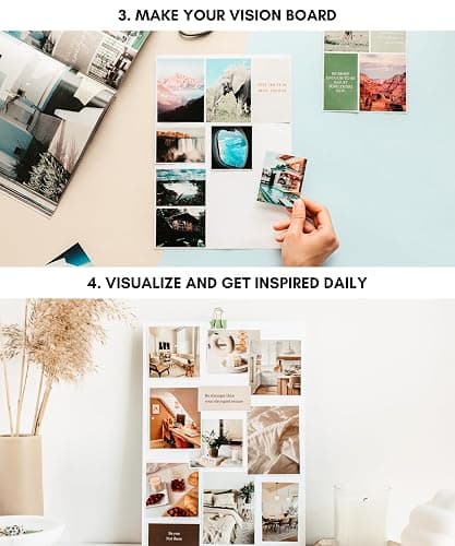 Lamare Vision Board Book - 1000+ Aesthetic Vision Board Images & Motivational Quotes, Vision Board Supplies, Vision Board Kit, Collage Book for Manifestation, Self Care & Goal Setting thumbnail 4