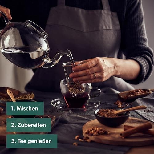 Tee Selber Mischen Set Geschenk mit 14 aufregenden Tee-Sorten - BIO Tee Geschenkset Weihnachten zum DIY Teemischung Selber Machen thumbnail 4