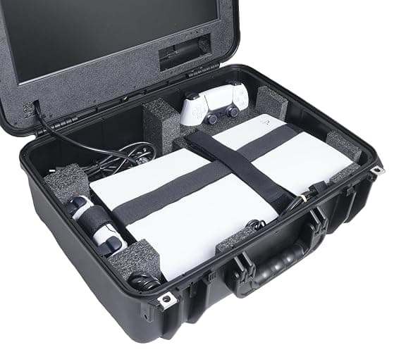 Case Club Gaming Station to fit PS5 Pro - Portable Travel Case with Built-in Monitor thumbnail 2