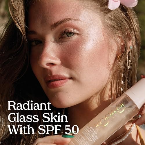 Kopari Sunglaze Sheer Setting Mist Sunscreen SPF 50, Weightless, Fast Drying, Ultra-Fine Setting Spray, Made With Hyaluronic Acid, Sets Makeup For A Hydrated, Dewy Finish, 2.53 fl oz thumbnail 4