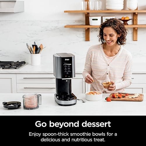 Ninja NC301 CREAMi Ice Cream Maker, for Gelato, Mix-ins, Milkshakes, Sorbet, Smoothie Bowls & More, 7 One-Touch Programs, with (2) Pint Containers & Lids, Compact Size, Perfect for Kids, Silver thumbnail 13