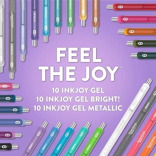 Paper Mate InkJoy Gel Pens Ultimate Pack, Retractable Pens, Featuring Classic, Bright!, and Metallic Pens, Assorted, 30 Count thumbnail 3
