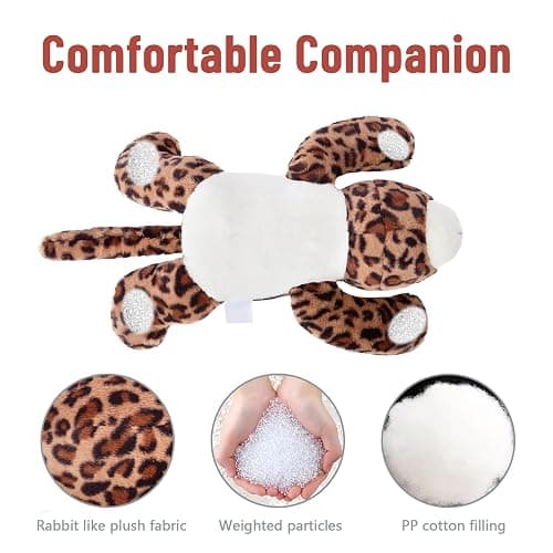 Niuniu Daddy 20" Weighted Stuffed Plush Animal for Kids Adults (Leopard -1) thumbnail 4