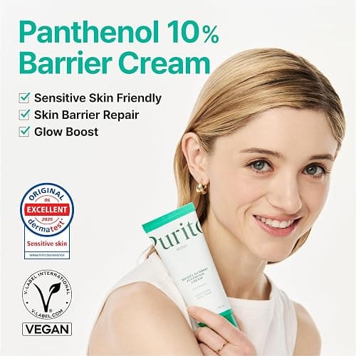 PURITO Panthenol 10% Cream for Sensitive Skin, 3.38 fl.oz | Skin Barrier Repair, Face Moisturizer, Blemish-Prone Care, Non-Comedogenic & Vegan, Korean Skincare thumbnail 2