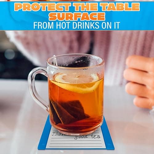 6 Pcs Floppy Disk Coaster Set - 3.54"x3.54" Funny Coasters, Retro Coasters for Office, Made of Durable & Flexible Non-Slip Silicone - Waterproof Office Coaster for Desk Decor and 90s Gifts Ideas thumbnail 6