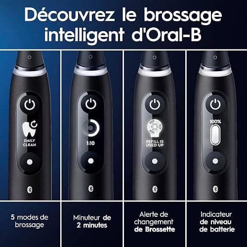 Oral-B iO6 Electric Toothbrush, for a Deep Clean and Whiter Teeth, Black, iO Series 6 with 1 Toothbrush, 1 Brush Head, and 1 Travel Case thumbnail 14