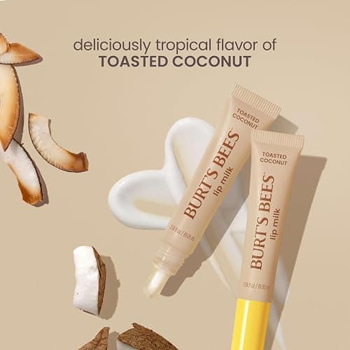Burt’s Bees Stocking Stuffers, Lip Milk, Daily Lip Moisturizer, Toasted Coconut, Vitamin Enriched Moisturizing Lip Balm with Almond Milk and Jojoba Oil, Hydrating for Softer Lips, 1 Tube, 0.34 Fl Oz thumbnail 7