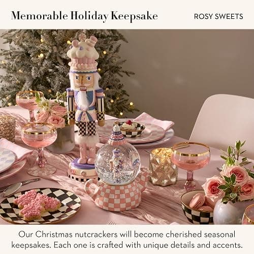 MACKENZIE-CHILDS Decorative Nutcracker Figurine, Wooden Nutcracker Christmas Home Decor, Rosy Sweets thumbnail 2