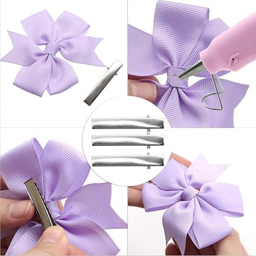 Silver Metal Alligator Hair Clips Pins 100 Pcs Flat Top with Teeth For Hairdressing Salon Hair Grip Arts and Crafts Projects Hairpins for Women and Hairdresser(Alligator clip 55mm) thumbnail 5