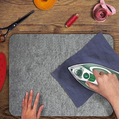ZOMONETI 17" x 13.5" Wool Pressing Mat 100% New Zealand Felted Wool Ironing Mat Pad Blanket for Quilter, Sewing, Quilting Supplies and Notions thumbnail 4