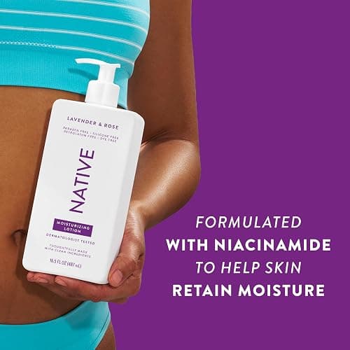 Native Body Lotion Contains Naturally Derived Plant-Based Moisturizers for Women and Men | Restores Dry Skin, Lavender & Rose, 16.5 fl oz thumbnail 8