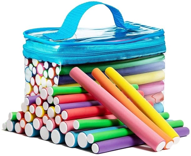 Tifara Beauty Salon Heatless Flexible Hair Rollers Curlers 42-pack 7" Soft Foam Flexi Twist Curling Rods for Short Long Hair - Image 1