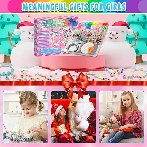 leitait Girls Toys Bracelet Making Kit -3400pcs Charm Jewelry Making Kit Supplies,Unicorn/Mermaid Crafts Birthday Christmas Gifts for Girls Ages 5 6 7 8 9 10 11 12 Years Old thumbnail 6
