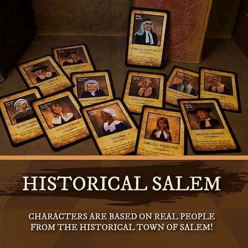Facade Games Salem 1692 Deluxe Edition Board Game - Witch Hunt Game for Friends and Family - A Game of Cards, Strategy, Deceit, and Luck for 4-12 Players thumbnail 7