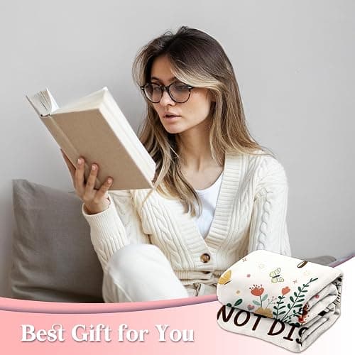 Glydein Book Lovers Gifts for Women Men, Flannel Soft Book Reading Blanket Decor, Reader Gifts for Birthday, Reading Accessories, Bookish Bookworm Gift - 50'' x 60'' thumbnail 4