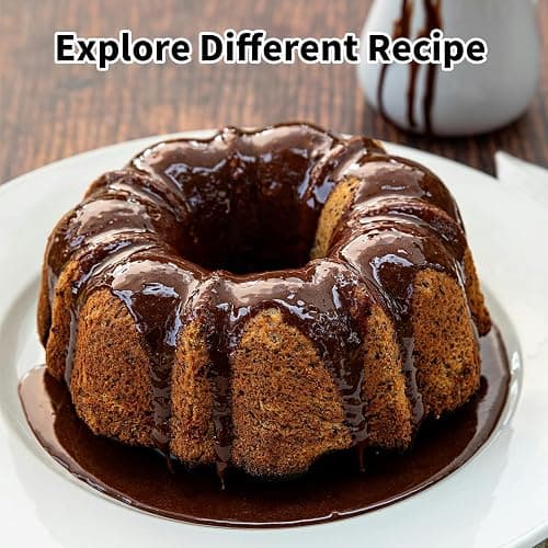Novery 9.5" Non-stick Cake Pan, Heavy Duty Carbon Steel Fluted Tube Round Baking Pan,Buntz Pound Cake Pan Mold,Tube Bakeware,Baking Mold for Jello,Gelatin,Chocoflan,Flan thumbnail 5